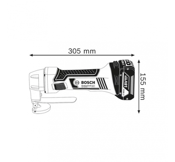 Foarfeca de taiat metale Bosch GSC18V-16