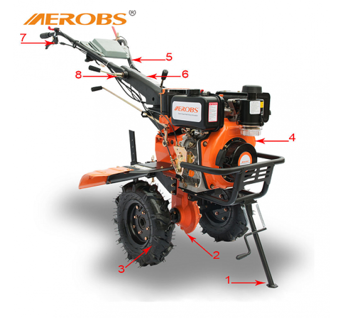Motocultor pe motorina Aerobs BSD1050D