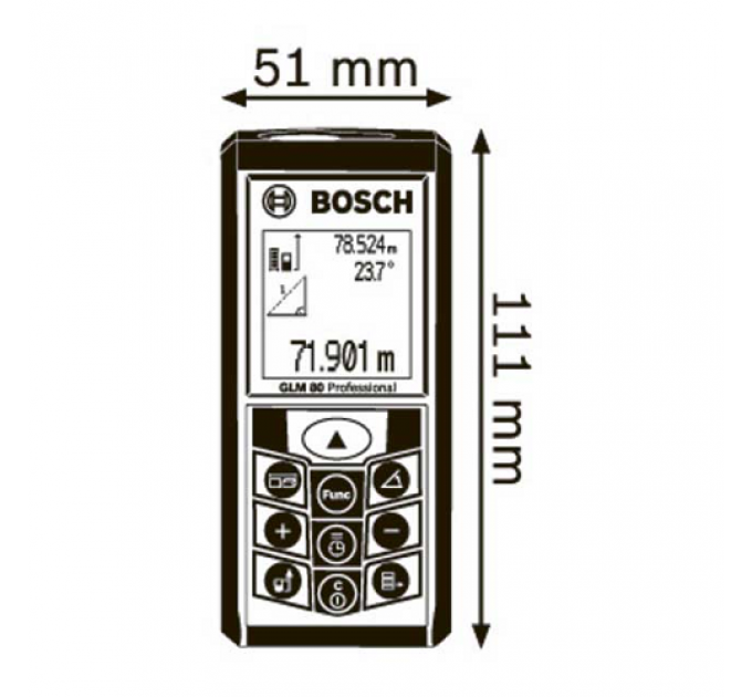 Telemetru cu laser Bosch GLM 80