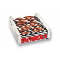 Gril electric pentru coacerea hot-dog-urilor cu 2 reglatoare de temp.,7 role în față și 7 din spate