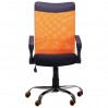 Кресло Аэро CF хром сиденье сетка оранжевая, вставка Неаполь N-20
