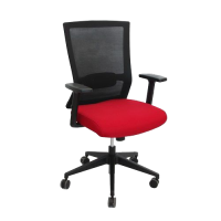 Офисный стул 635x550x1015 мм, черный с красным