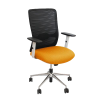 Офисный стул 635x555x955 мм, черный c оранжевым