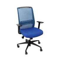Офисный стул с синей сеткой, сиденье с высокой спинкой