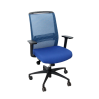 Офисный стул с синей сеткой, сиденье с высокой спинкой