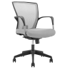 Офисный стул с серой сеткой, серое сиденье
