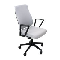 Офисный стул с серой спинкой и сиденьем