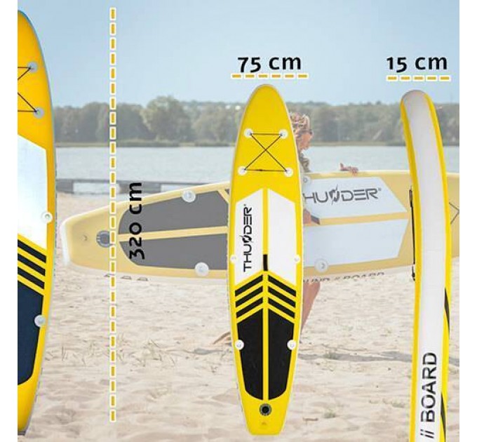 Placă de SUP galbenă 320 cm