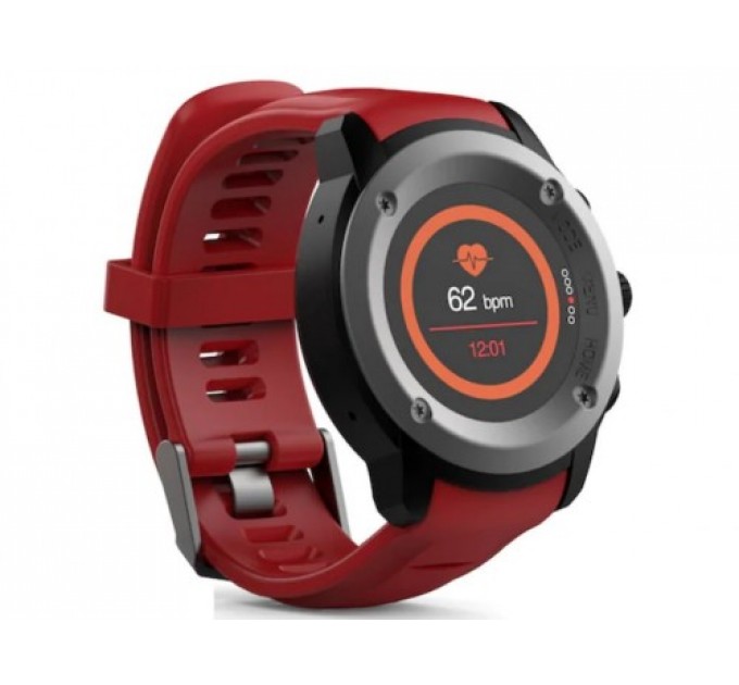 Fitness Tracker Maxcom Smartwatch FitGo FW17 POWER titaniu / roșu