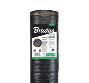 Țesătură agricolă anti-buruieni PP, neagră cu protecție UV, 90 g/m², 0,4 × 100 m, AT9404100