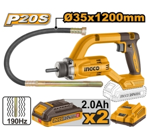 Аккумуляторный вибратор для бетона INGCO CCVLI2025021, 35×1200 мм