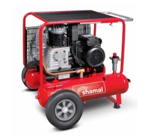 Поршневой компрессор SHAMAL K17-17/17C-3M, 2 ресивера 17+17 л, 3 л.с., 10 бар, 400 л/мин, 230 В