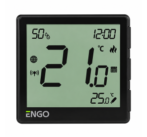 Термостат ENGO EONE-230B, подключение через ZigBee, 230 В, черный